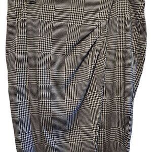 Lane Bryant Womens Black & White Plaid Pencil Skirt Size 18 Career Business Work